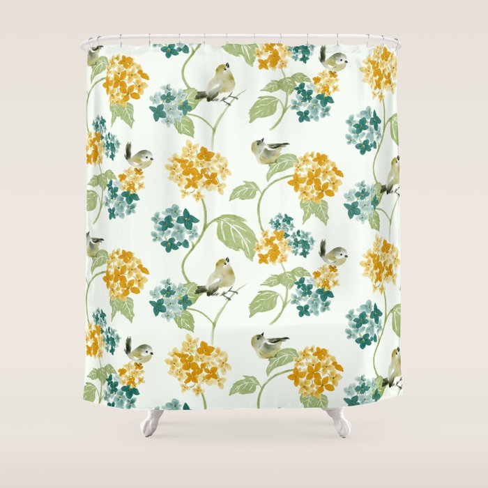 Hydrangea Poem Shower Curtain Gallery Image 1