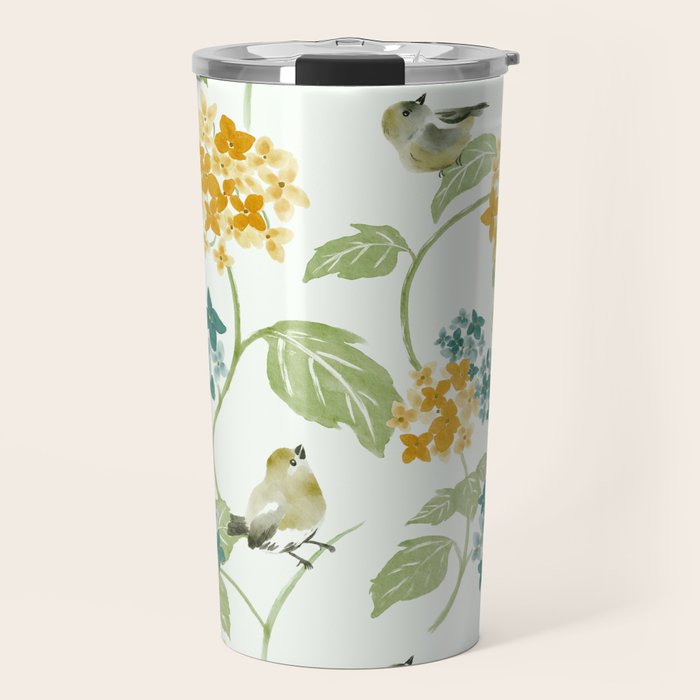 Hydrangea Poem Travel Mug Gallery Image 1