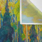 Canadian Landscape Franklin Carmichael Art Nouveau Post-Impressionism Autumn Hillside Wall Tapestry Gallery Image 3