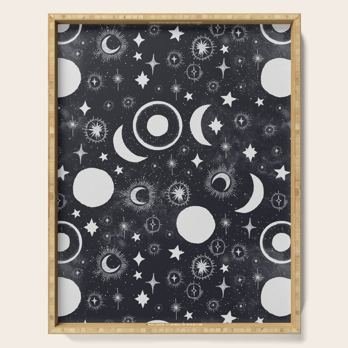 Celestial dark pattern DS Serving Tray Gallery Image 1