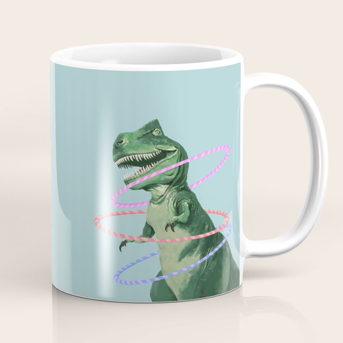 T-Rex the Hula Dancer in Green Coffee Mug Gallery Image 1
