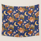 Cozy Evening In Blue Wall Tapestry Gallery Image 4