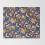 Cozy Evening In Blue Throw Blanket Gallery Image 2