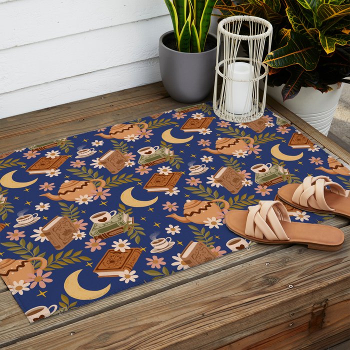 Cozy Evening In Blue Outdoor Rug Gallery Image 2