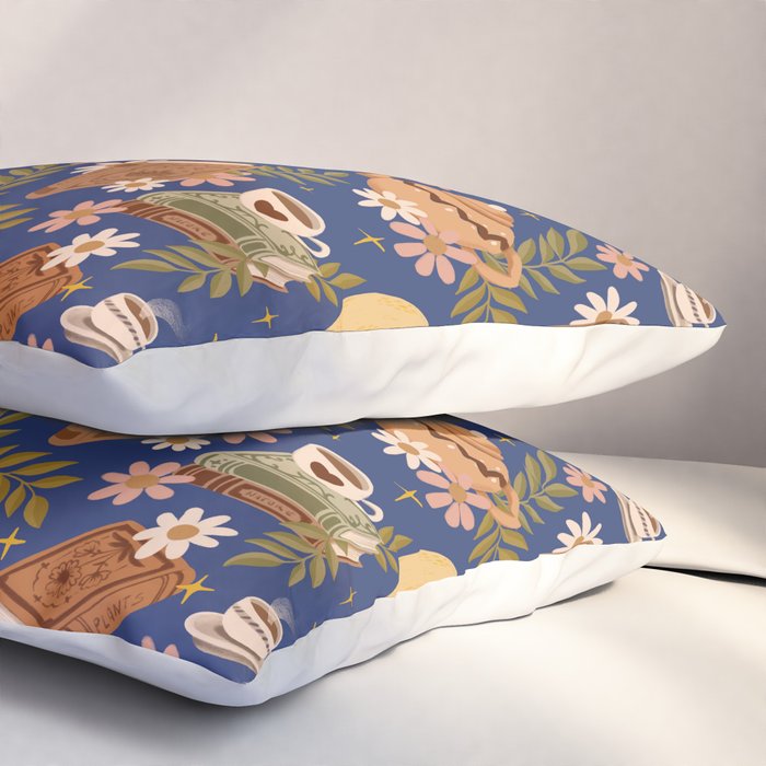 Cozy Evening In Blue Pillow Sham Gallery Image 3