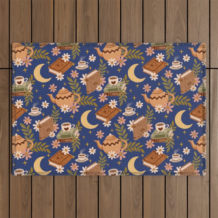 Cozy Evening In Blue Outdoor Rug Gallery Image 1