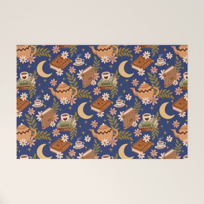 Cozy Evening In Blue Welcome Mat Gallery Image 1