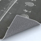 Baseball Bat Patent - Baseball Art - Black Chalkboard Rug Gallery Image 4