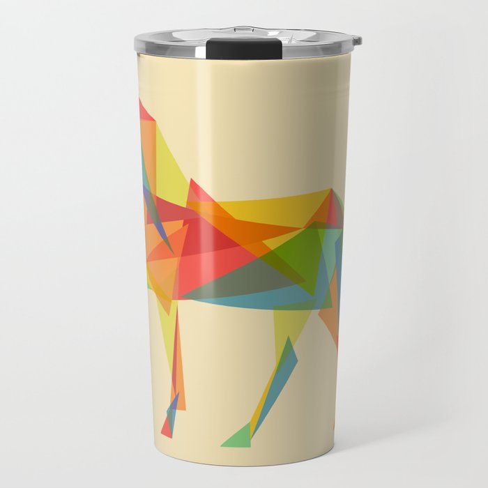 Fractal Geometric Unicorn Travel Mug Gallery Image 1