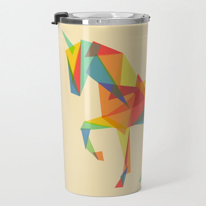 Fractal Geometric Unicorn Travel Mug Gallery Image 3