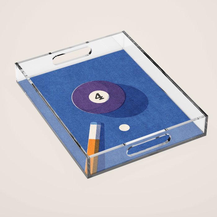 BALLS / Billiards - ball 4 I Acrylic Tray Gallery Image 1