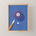BALLS / Billiards - ball 4 I Mini Art Print Gallery Image 1