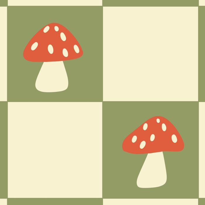 Mushroom Checkerboard Pattern Coffee Mug Gallery Image 2