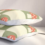 Mushroom Checkerboard Pattern Pillow Sham Gallery Image 3