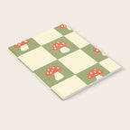 Mushroom Checkerboard Pattern Notebook Gallery Image 2