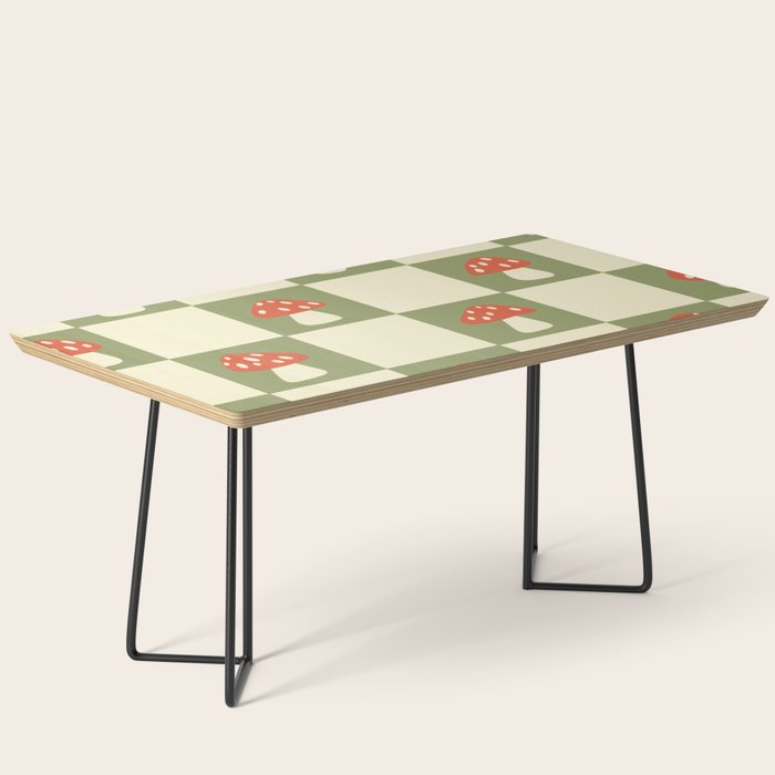 Mushroom Checkerboard Pattern Coffee Table Gallery Image 1