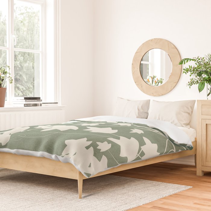 Minimal Abstract Leaves 12 Duvet Cover Gallery Image 2