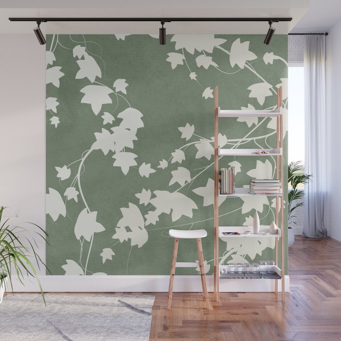 Minimal Abstract Leaves 12 Wall Mural Gallery Image 1