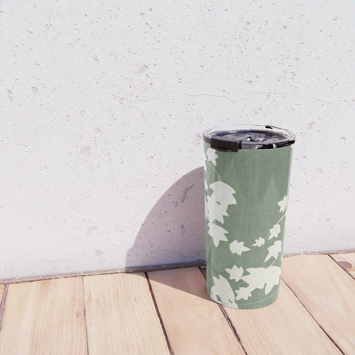 Minimal Abstract Leaves 12 Travel Mug Gallery Image 4