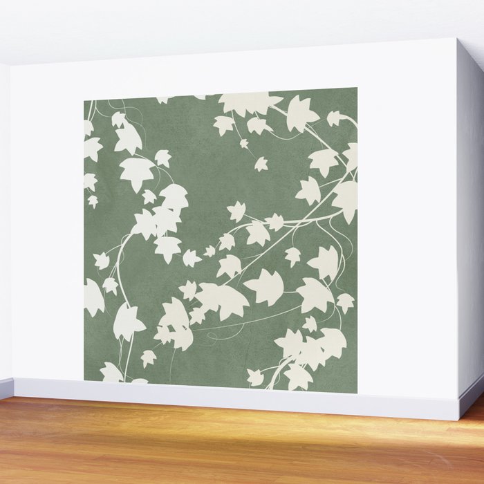 Minimal Abstract Leaves 12 Wall Mural Gallery Image 2