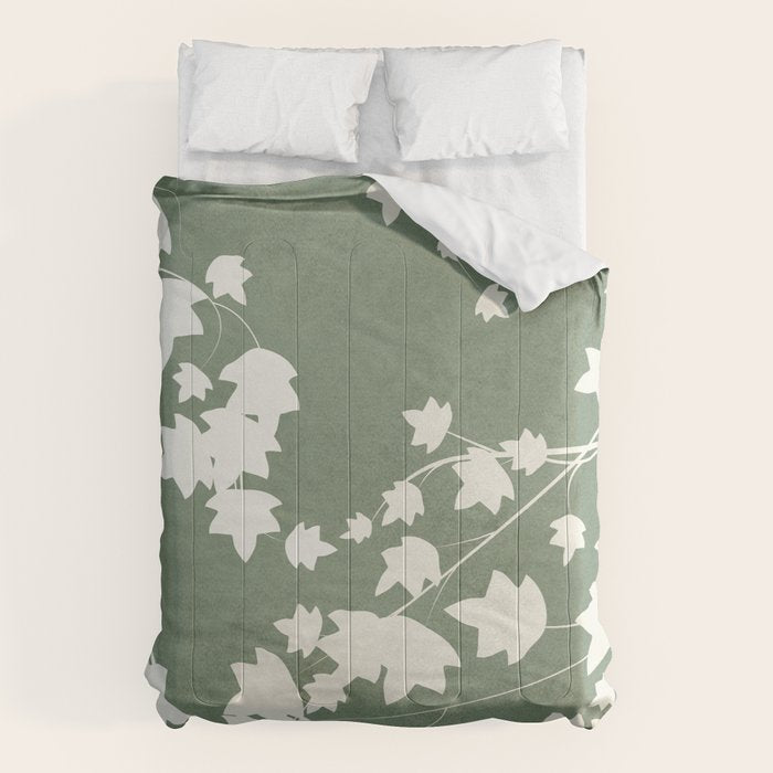 Minimal Abstract Leaves 12 Comforter Gallery Image 6