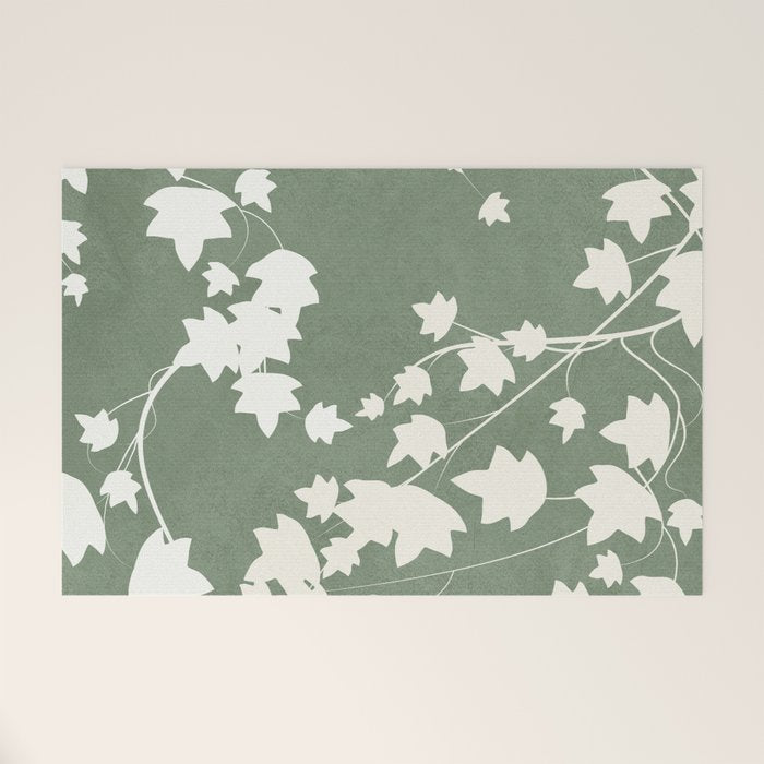 Minimal Abstract Leaves 12 Welcome Mat Gallery Image 1