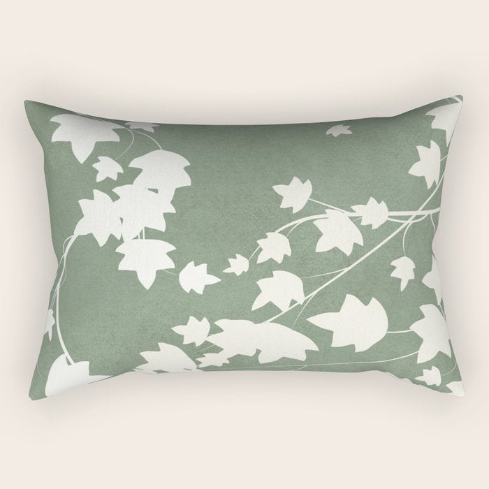 Minimal Abstract Leaves 12 Rectangular Pillow Gallery Image 2