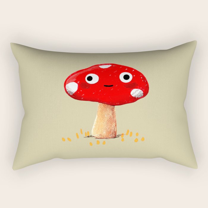 Wall-Eyed Mushroom Rectangular Pillow Gallery Image 1