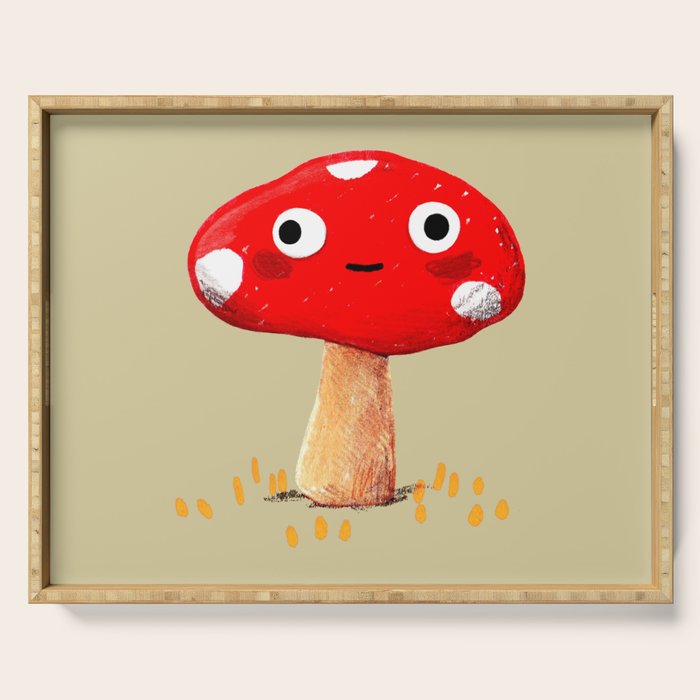 Wall-Eyed Mushroom Serving Tray Gallery Image 1