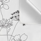 Minimal Line Art Woman with Flowers III Wall Tapestry Gallery Image 3