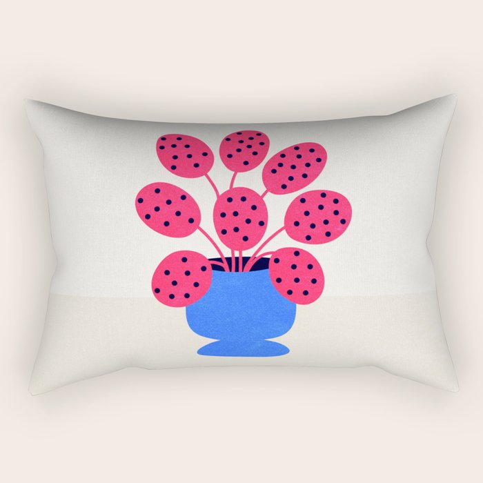 Blueberry Vase & French Fuchsia Leaves: Vases & Stuff 03 Rectangular Pillow Gallery Image 1