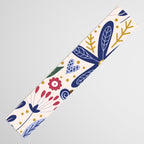 Cute, Festive, Flower Garden, Floral Prints, Pink and Blue Table Runner Gallery Image 3