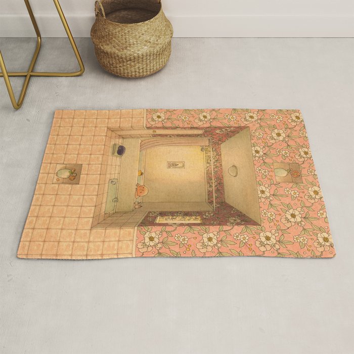 Bath in Pink Rug Gallery Image 1