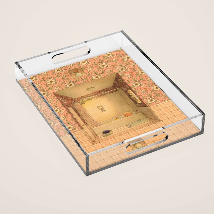 Bath in Pink Acrylic Tray Gallery Image 1