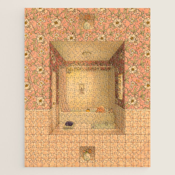 Bath in Pink Jigsaw Puzzle Gallery Image 1