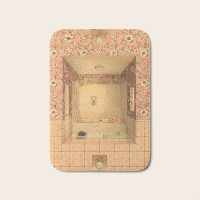 Bath in Pink Bath Mat Gallery Image 1