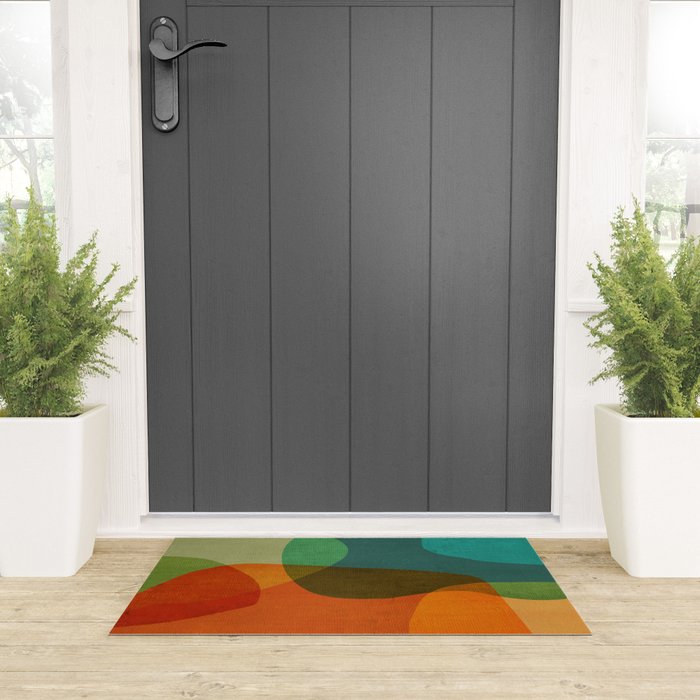 Mid-Century Modern Digital Art Welcome Mat Gallery Image 3