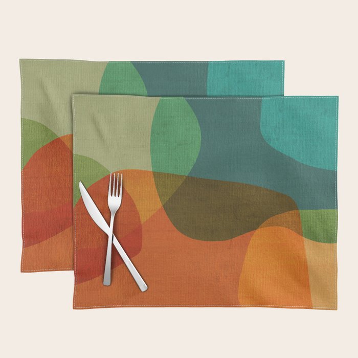 Mid-Century Modern Digital Art Placemat Gallery Image 1