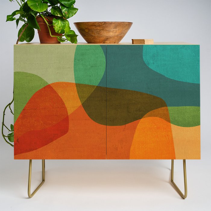 Mid-Century Modern Digital Art Credenza Gallery Image 1