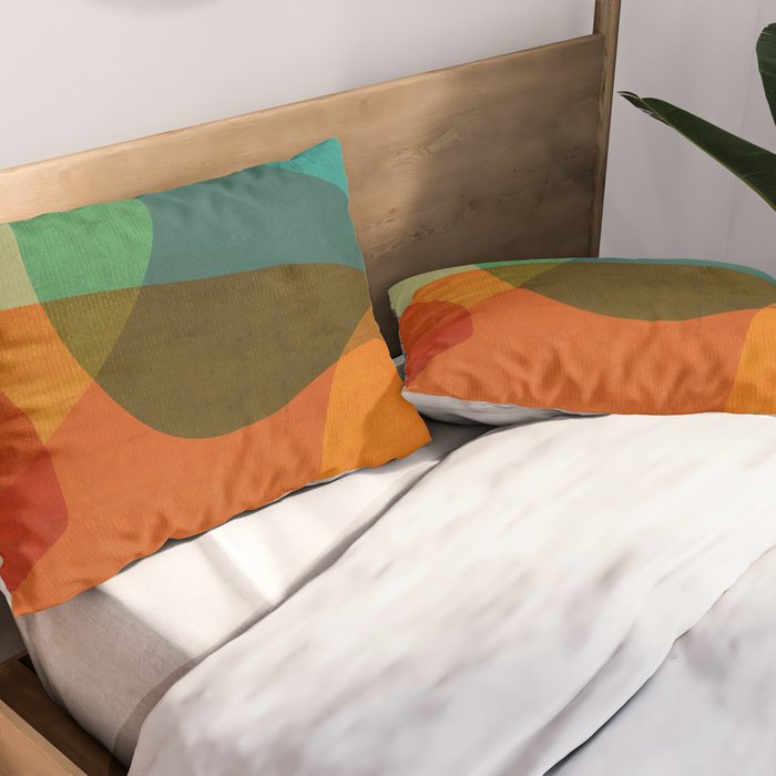Mid-Century Modern Digital Art Pillow Sham Gallery Image 2