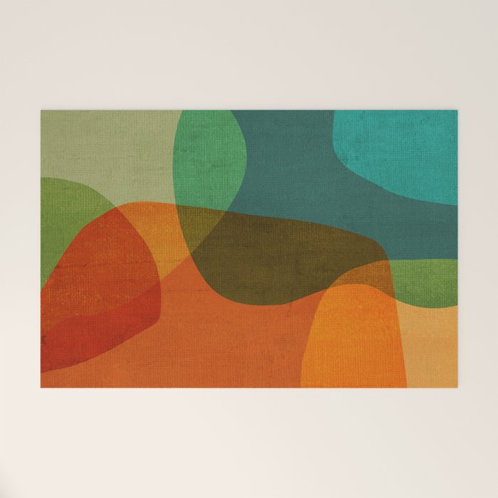 Mid-Century Modern Digital Art Welcome Mat Gallery Image 1