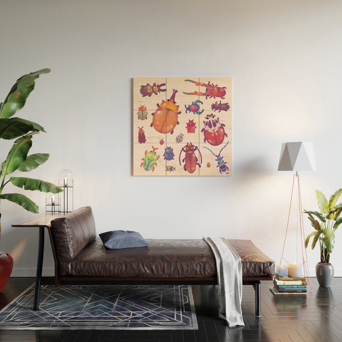 Beetle - pastel Wood Wall Art Gallery Image 2