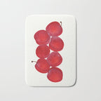 Vintage Plums Illustration Classic Botanical Art Antique Fruit Drawing Retro Botanical Print Decorat Bath Mat Gallery Image 1