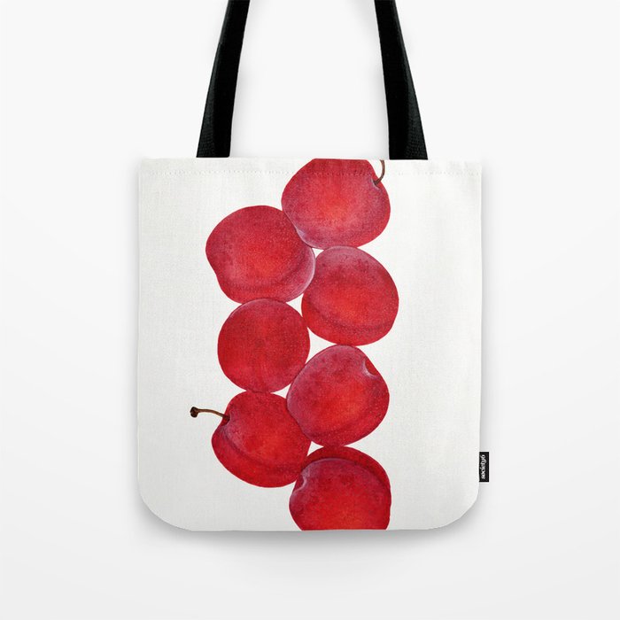 Vintage Plums Illustration Classic Botanical Art Antique Fruit Drawing Retro Botanical Print Decorat Tote Bag Gallery Image 1