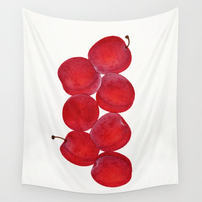 Vintage Plums Illustration Classic Botanical Art Antique Fruit Drawing Retro Botanical Print Decorat Wall Tapestry Gallery Image 4