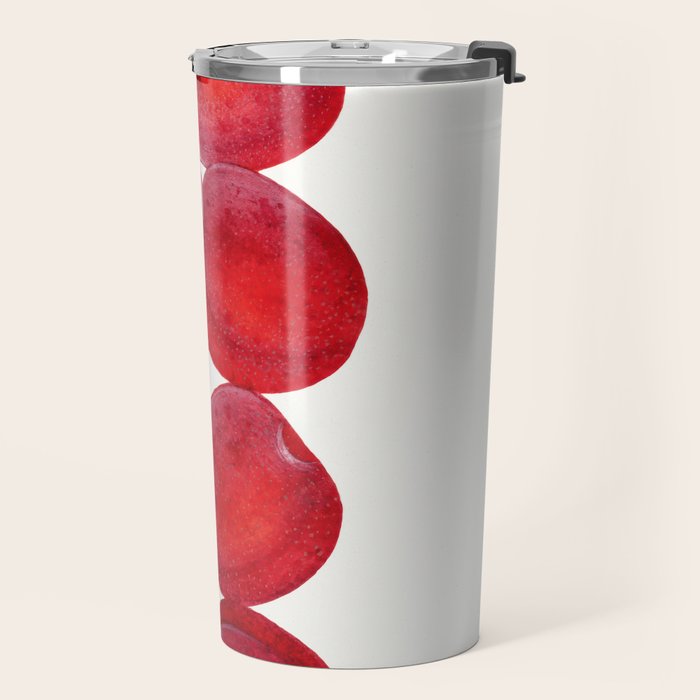 Vintage Plums Illustration Classic Botanical Art Antique Fruit Drawing Retro Botanical Print Decorat Travel Mug Gallery Image 2