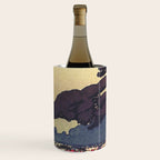 The Flower Empire of Waan - Tree and Flowers on Field - Nature Ukiyo Landscape in Blue, Red, Green & Orange Wine Chiller Gallery Image 2
