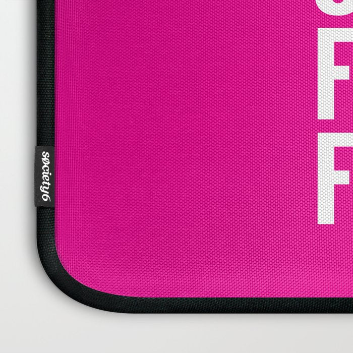Feminist is My Second Favorite F-Word (Pink) Laptop Sleeve Gallery Image 3