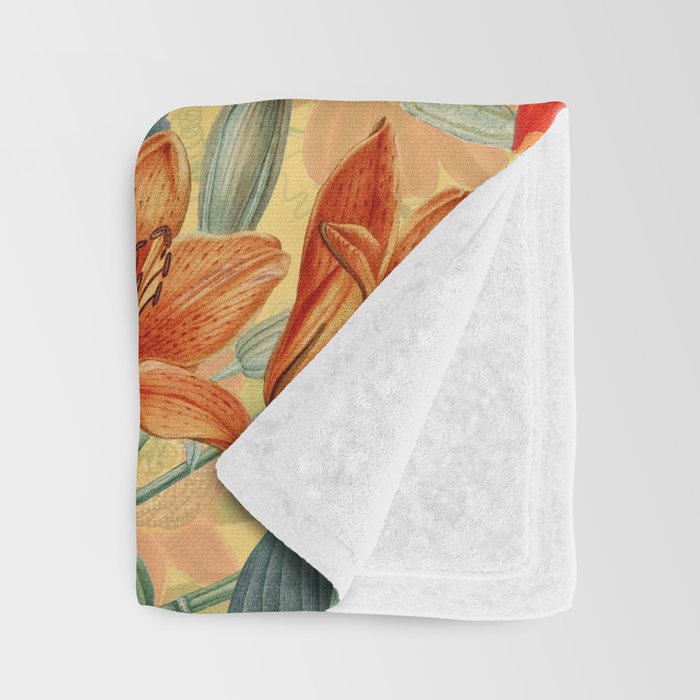 Exotic Sunny Vintage Passionflower Garden Throw Blanket Gallery Image 3