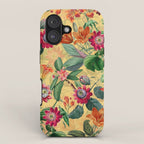 Exotic Sunny Vintage Passionflower Garden iPhone Case Gallery Image 1